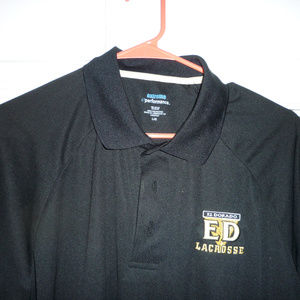 Men's L El dorado lacrosse shirt poly black gold